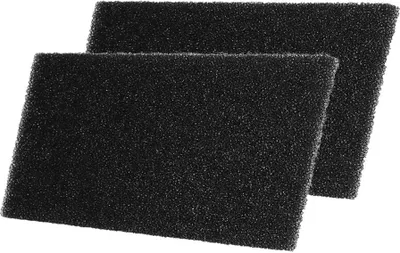 Two black foam filters are shown on a white background.