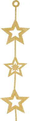 Produktbild von Glittergirlande "Sterne", B 75 mm, L 1 m Gold
