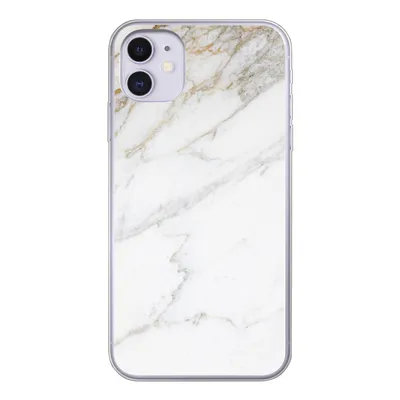 Produktbild von MuchoWow® Handyhülle Schutzhülle Hülle für iPhone 11 Marmor - Stein - Weiß - Gold - Marmoroptik - Stein - Luxus Silikon Softcase Handy Hülle - Handytasche