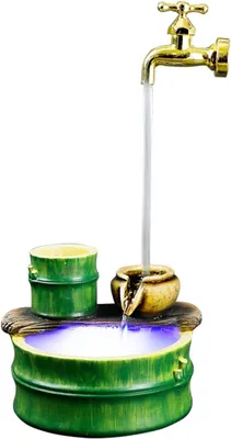 Produktbild von Tischbrunnen aus Kunstharz mit kreativem Wasserfall als Dekoration für Einweihungspartys, Büros oder Zen-Meditation
