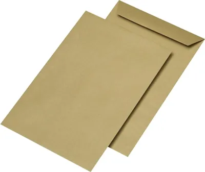 Produktbild von mayer-network 381077 Versandtasche C4, nassklebend, ohne Fenster, braun, 130 g/qm