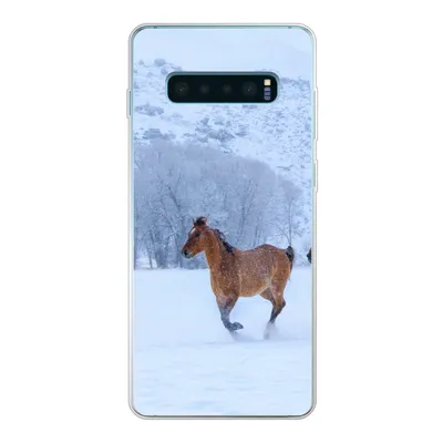 Produktbild von MuchoWow® Handyhülle Schutzhülle Hülle für Samsung Galaxy S10 Lite Pferde - Schnee - Winter Silikon Softcase Handy Hülle - Schutz