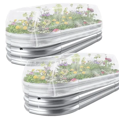 Produktbild von Garten Pflanzennetz Weiß 130x70x45cm Insektenschutz Gemüse Obst Blumen Abdecknetz Hochbeet Vogelschutz