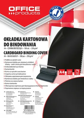Zdjęcie produktu dla Okładki do bindowania A4 czarne 100 sztuk