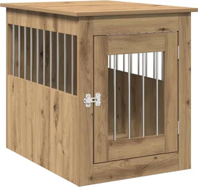 Produktbild von vidaXL Hundekäfig im Möbelstil Artisan-Eiche 55x75x65 cm Holzwerkstoff
