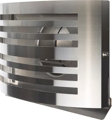 Produktbild von Premium Abluftgitter Alfa Küchenabluftgitter isoliert Überdruckgitter Rückstauklappe 150mm Edelstahl gebürstet