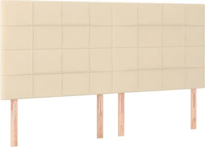 Produktbild von vidaXL Kopfteil Creme 200 x 5 x 118/128 cm Stoff