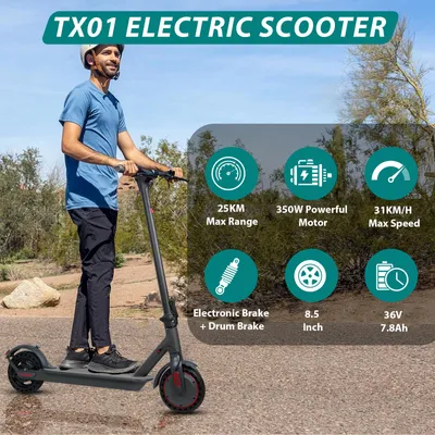 Produktbild von JUICEASE TX01 E-Scooter 350W Motor 20 km Reichweite 31 km/h faltbar Elektroroller