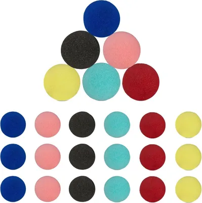 Image de Ensemble de nez de clown, mousse, 24 pièces, multicolore