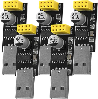 Produktbild von AZ-Delivery Werkzeug & Messgeräte USB-zu-ESP8266 01S Serial Wireless Wifi Module für ESP-01S, 5x USB-Adapter