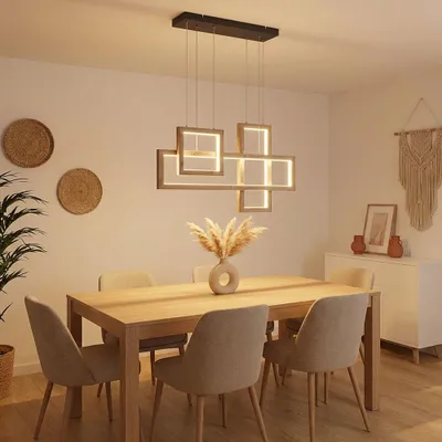 Produktbild von LED Hängeleuchte, Metall, Schwarz-matt, Höhenverstellbar, L 80 cm