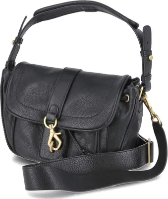 Produktbild von Abro Damen Saddle Bag/ Schultertasche/ Umhängetasche STAR SADDLE Schwarz Glattleder -