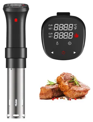 Produktbild von Zimilo Sous Vide Stick 1100W, Präzisionsgarer mit Touch Display, Edelstahl Umwälzpumpe, 25–99,5°C, Timer, App Steuerung für 4–15L