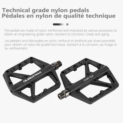 Image de Pédales de vélo VTT, 11,5 cm, en nylon, antidérapantes, pour vélo de montagne