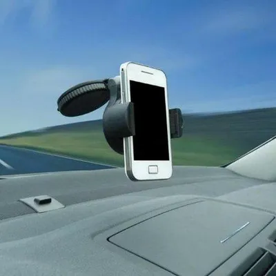 Zdjęcie produktu dla Uchwyt samochodowy do telefonu, 5-8 cm - uniwersalny - regulowany o 360° - do nawigacji - Vemera