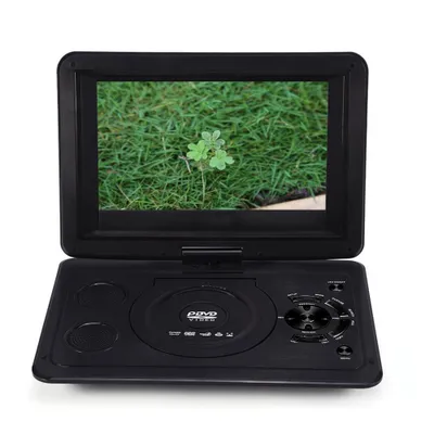 Immagine prodotto di Lettore DVD multifunzione ZELURXX, DVD portatile mobile, schermo HD di grandi dimensioni, ruotabile a 270°, con funzione TV / FM / USB / giochi, nero