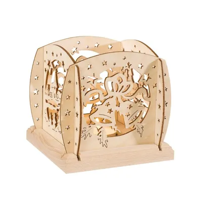 Obrázok produktu pre Lucerna "Zvončeky "na 1 čajovú sviečku ŠxVxH 12x12x12cm NOVINKA