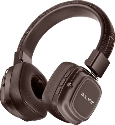 Image de Avizar, casque stéréo Bluetooth 5.3 Portland avec microphone et jack 3.5mm, marron