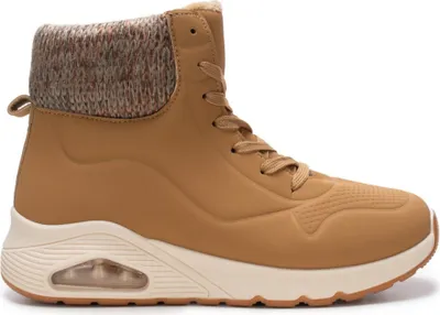 Produktbild von Damen Freizeitschuhe Gefüttert Schnürboots Isoliert Sneaker Lino Braun Gr.38