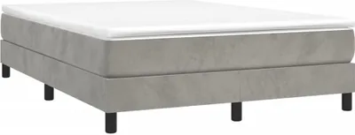 Produktbild von vidaXL Boxspringbett mit Matratze Hellgrau 140x190 cm Samt