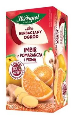 Zdjęcie produktu dla Herbata owocowa Imbir Pomarańcza Pigwa 20 torebek