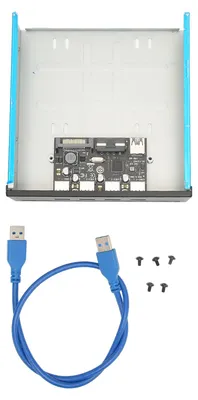 Image de Rack d'extension pour PC avec 4 ports USB 3.0 (5 Gbps), prise en charge de la norme BC1.2 pour la recharge rapide, panneau avant USB 3.0 pour carte mère