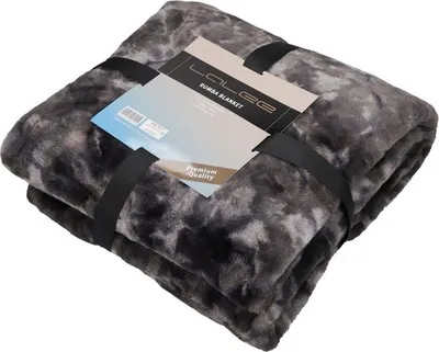Produktbild von Rumba Fleecedecke - weiche Karodecke Grau - 230 x 250 cm