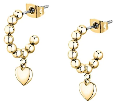 Immagine prodotto di Orecchini placcati oro con cuori talismani SAIX17