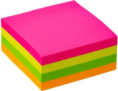 Produktbild von Samolepiaci bloček Q-CONNECT 76x76 mm, 400 l, neónová