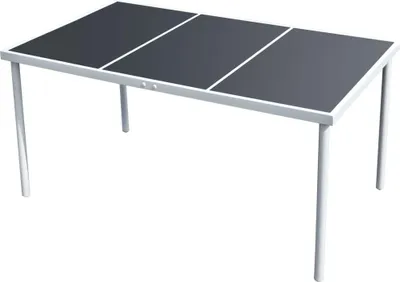 Obrázek produktu pro Zahradní stůl 150 x 90 x 74 cm černý ocel