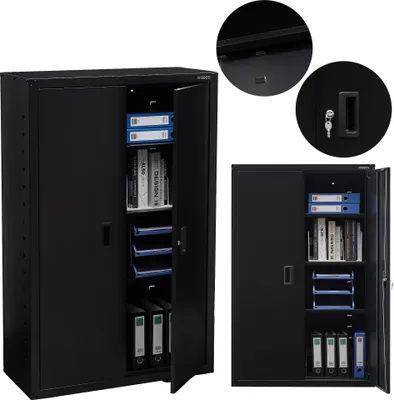Produktbild von AREBOS Aktenschrank Aktenschränke Büroschrank Lagerschrank Materialschrank Stahlschrank