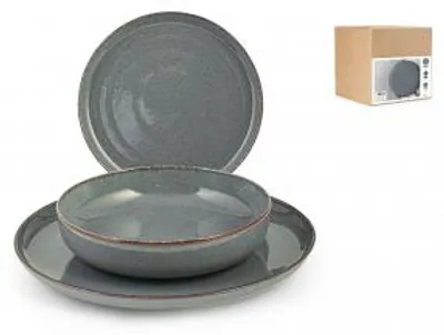 Immagine prodotto di H&H Servizio Tavola 12 Pezzi Pearl Azzurro In Porcellana