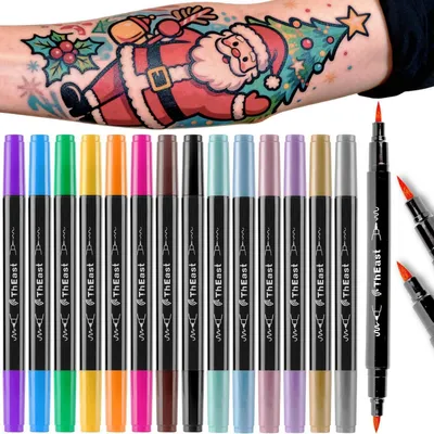 Produktbild von Körperfarbe Bodypainting Farben 15 Farben mit Pinselspitze