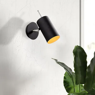 Immagine prodotto di Opviq, applique in metallo, nero e nichel, 9 x 22 cm, altezza 23 cm, E27 max 40 W, IP20 | Design elegante e industriale per interni moderni.