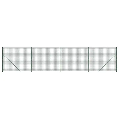 Produktbild von vidaXL Maschendrahtzaun mit Bodenflansch Grün 2,2x10 m
