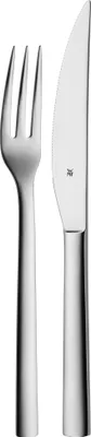 Produktbild von WMF Nuova Steakbesteck 2-teilig, für 2 Personen, Steakgabel, Steakmesser, Cromargan Edelstahl poliert, spülmaschinengeeignet