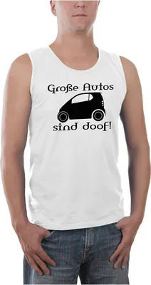 Produktbild von Touchlines Herren Tank Top , Große Autos.. Weiss, S