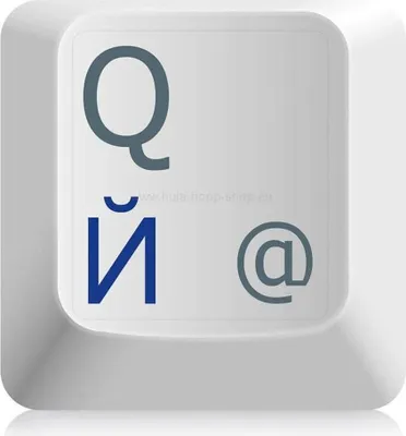 Produktbild von Tastaturaufkleber mit russischer Schrift, Blau