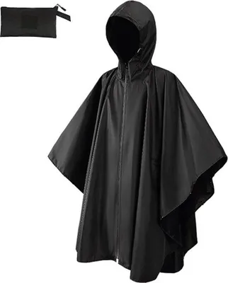 Immagine prodotto di Poncho impermeabile - pieghevole e ripiegabile - per uomo e donna - Escursionismo, campeggio, pesca - giacca antipioggia multifunzionale