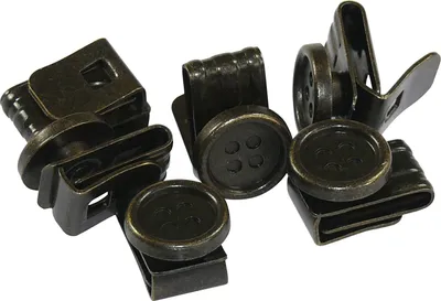 Produktbild von Knopfclip in 4 Farben 6 er Pack