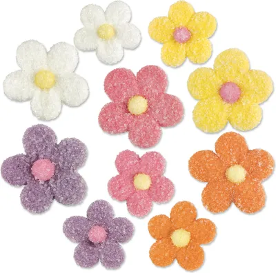 Produktbild von 120 Stück Kristallzucker-Blumen