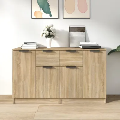 Immagine prodotto di vidaXL Credenze 2 pezzi rovere Sonoma 60x30x70 cm Materiale a base di legno