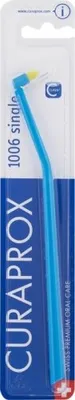 A package containing a single interdental brush.