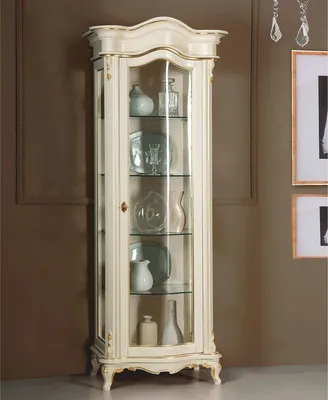 Produktbild von Casa Padrino Luxus Barock Vitrine Creme / Gold H. 205 cm - Barock Möbel -  Italy