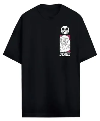 Obrázek produktu pro Pánské oversize tričko One Piece s motivem Doflaminga, černé, velikost L
