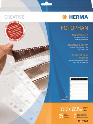 Produktbild von Herma Neg.-hüllen KB 6er-Streif. PP klar         25 Blatt    7762