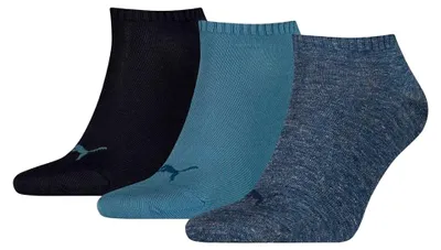 Produktbild von Puma - Knöchelsocken für Herren/Damen Unisex(3er-Pack) PP2646 (34 EU - 38 EU) (Dunkles Marineblau/Blau/Blau Meliert)