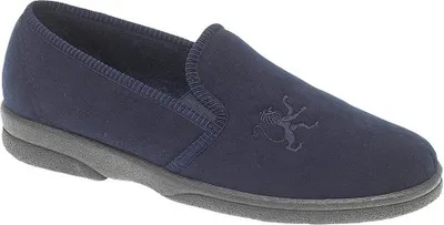 Image de Sleepers - Pantoufles pour homme "Frazer", daim synthétique DF2021 (49,5 EU) (Bleu marine)