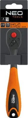 Zdjęcie produktu dla NEO TOOLS Grzechotka odgięta 1/4", 150 mm