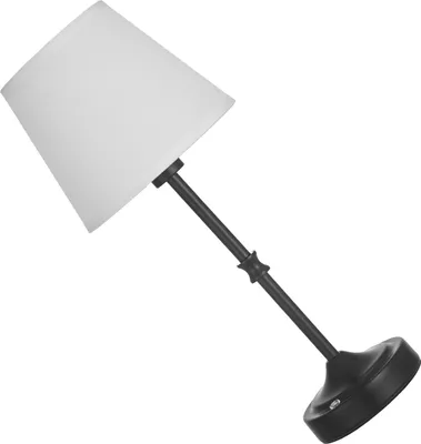 Immagine prodotto di SucceBuy lampada da tavolo con paralume in tessuto, nera, senza fili e ricaricabile